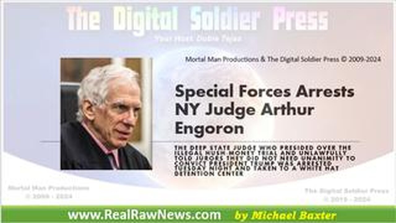 SPECIAL FORCES ARRESTS NY JUDGE ARTHUR ENGORON