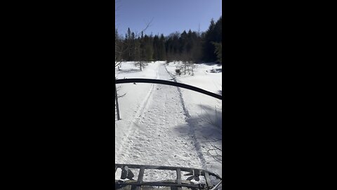 Homemade groomer with attempt #1 to smooth it out for XC skiing