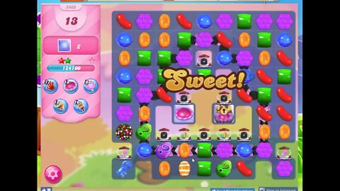 Candy Crush Level 2468 Audio Talkthrough, 2 Stars 0 Boosters