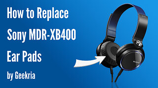 How to Replace Sony MDR-XB400 Headphones Ear Pads / Cushions | Geekria