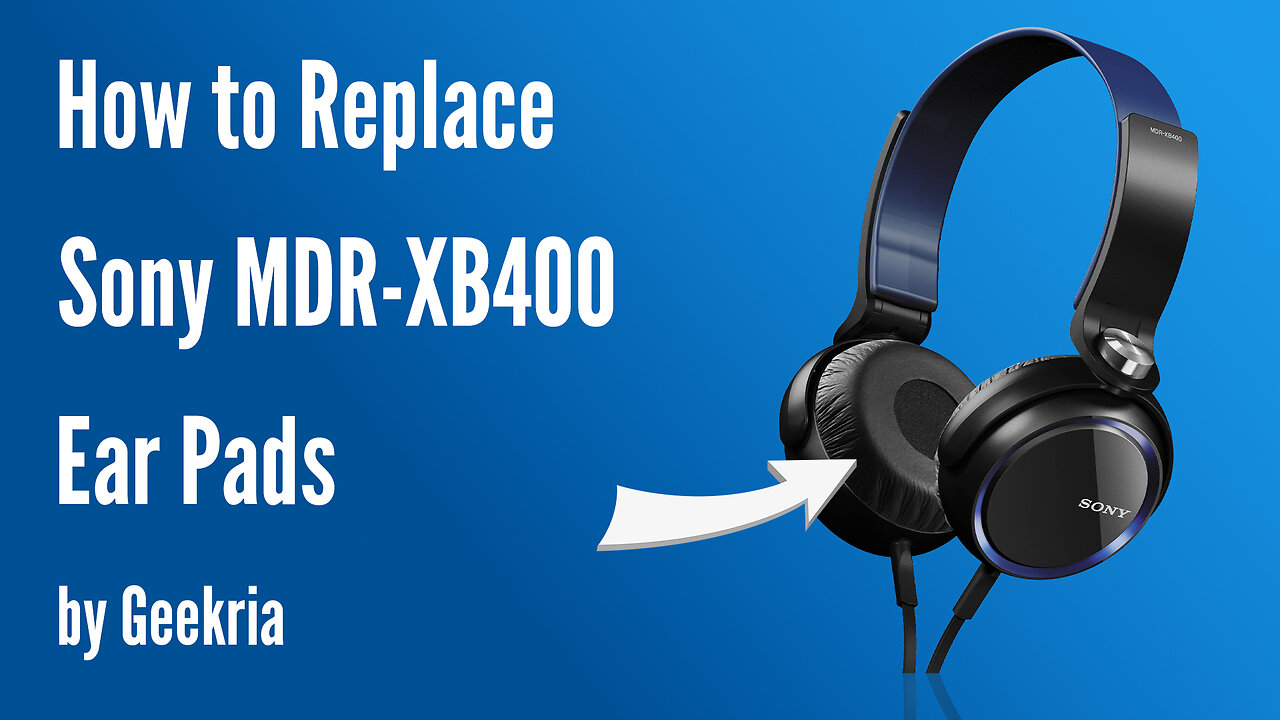 How to Replace Sony MDR-XB400 Headphones Ear Pads / Cushions | Geekria