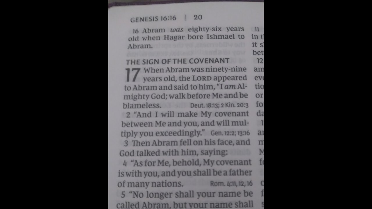 Read with me - the Bible Genesis Chapter 17 and 18