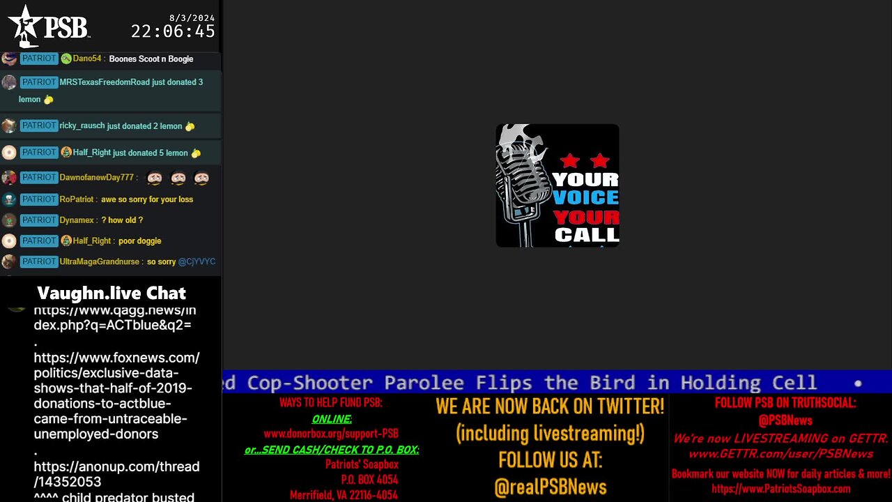 2024-08-03 22:00 EDT - Your Voice, Your Call: with Chris Moore