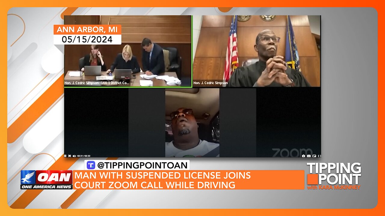 Man With Suspended License Joins Court Zoom Call While Driving | TIPPING POINT 🟧