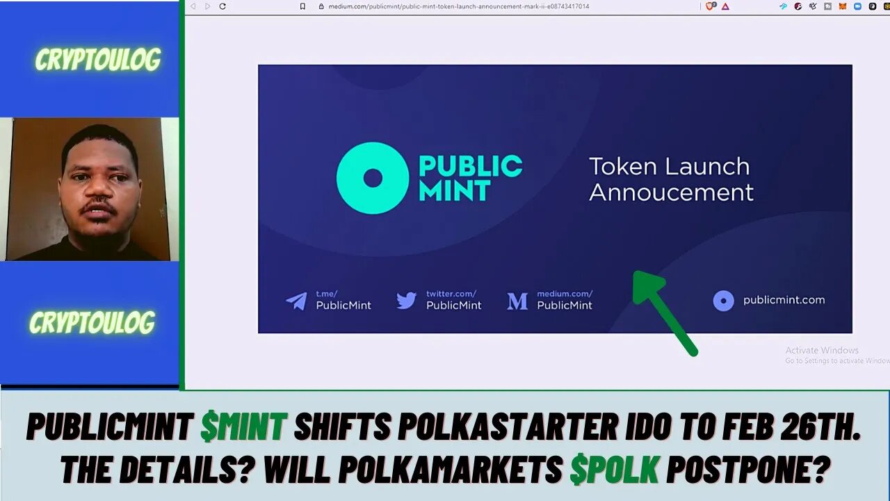 PublicMint $MINT Shifts Polkastarter IDO To Feb 26TH. The Details? Will Polkamarkets $POLK Postpone?