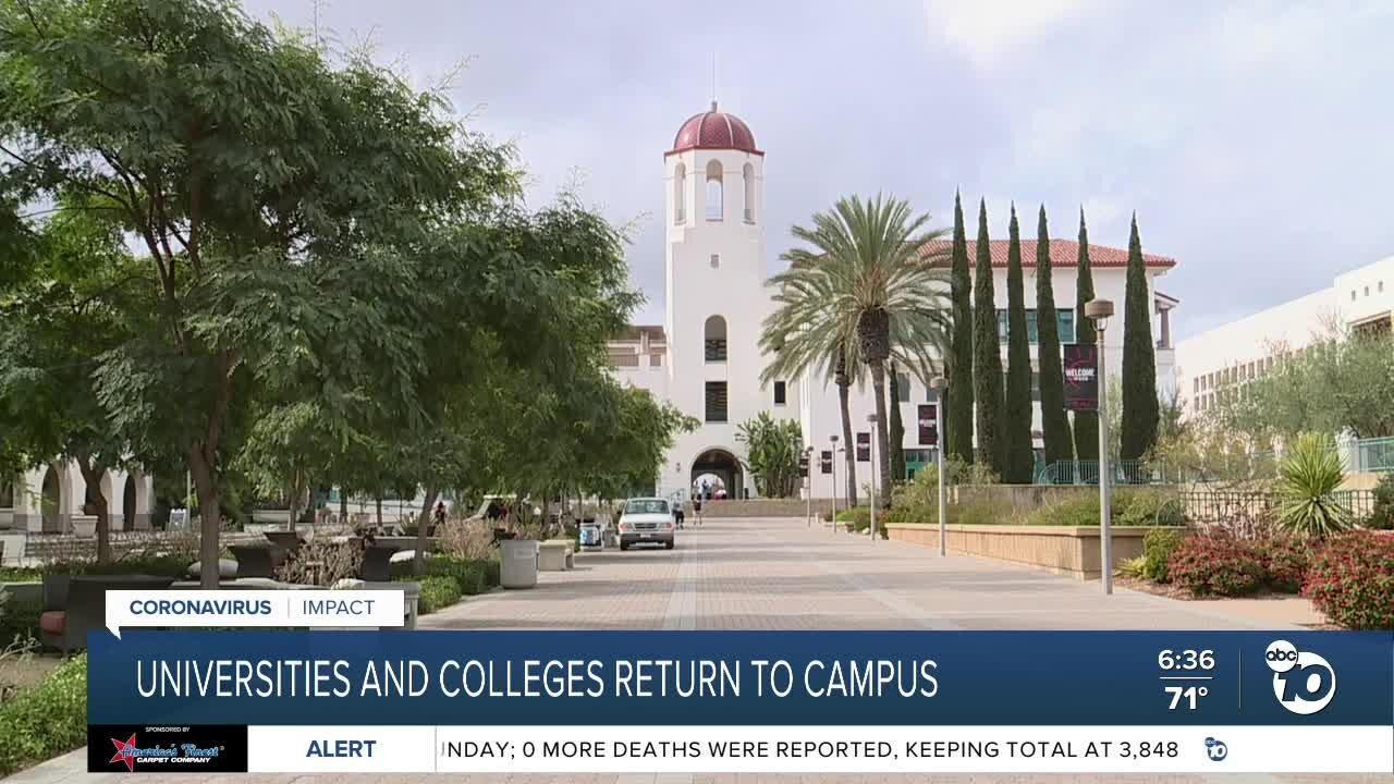 San Diego universities, colleges return to campus