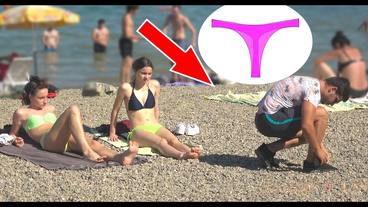 Man Thong Prank at Beach - Experience the Best of Just For Laughs!😂