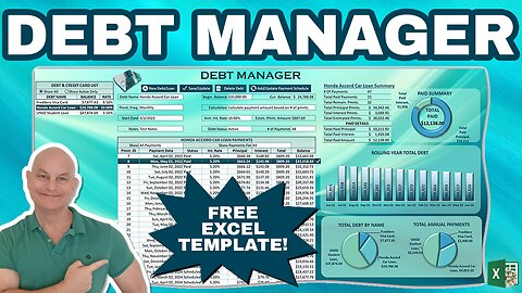 How To Create Your Own Debt Manager WIth Automated Payments In Excel - FROM SCRATCH + FREE DOWNLOAD