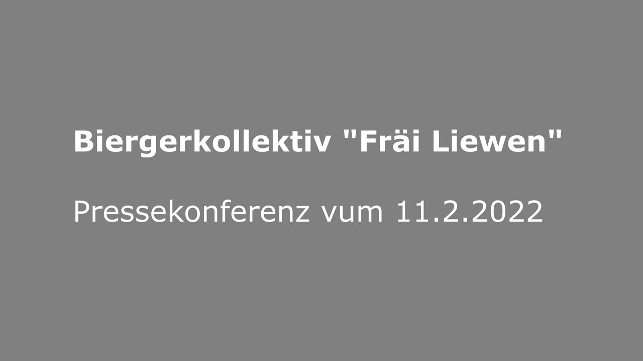 Pressekonferenz vum Biergerkollektiv " Fräi Liewen", vum 11.2.2022