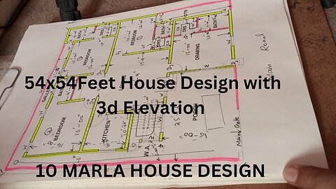 54 x 54 House Design | 10 Marla house design by Atif Architect