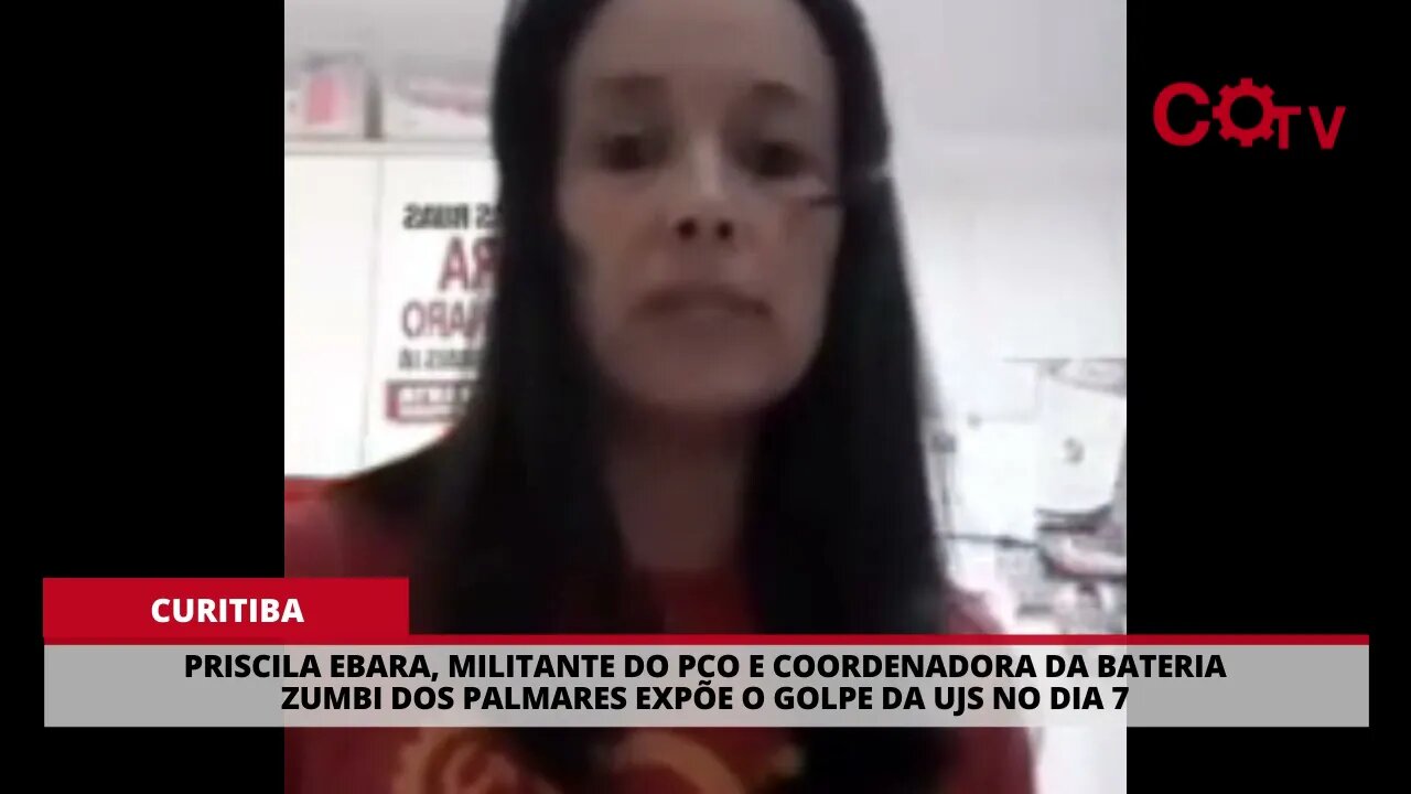 Priscila Ebara expõe o golpe da UJS aos militantes do PCO e Comitês de Luta em Curitiba