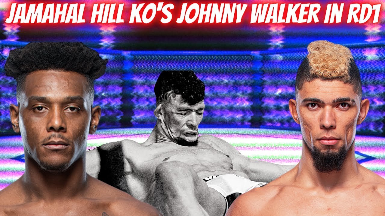 Jamahal Hill VICIOUSLY KO's Johnny Walker in RD1 of UFC Vegas 48 Main Event