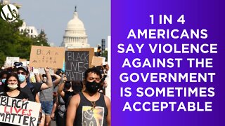 1 out of 4 Americans believe that violence against the government is sometimes acceptable