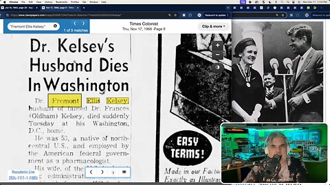 Frances Oldham Kelsey: Thalidomide; Sulfa drug testing WW2; Husband died suddenly at home; Max HS V2