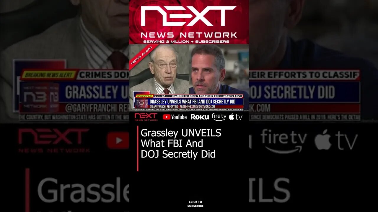 Grassley UNVEILS What FBI And DOJ Secretly Did #shorts