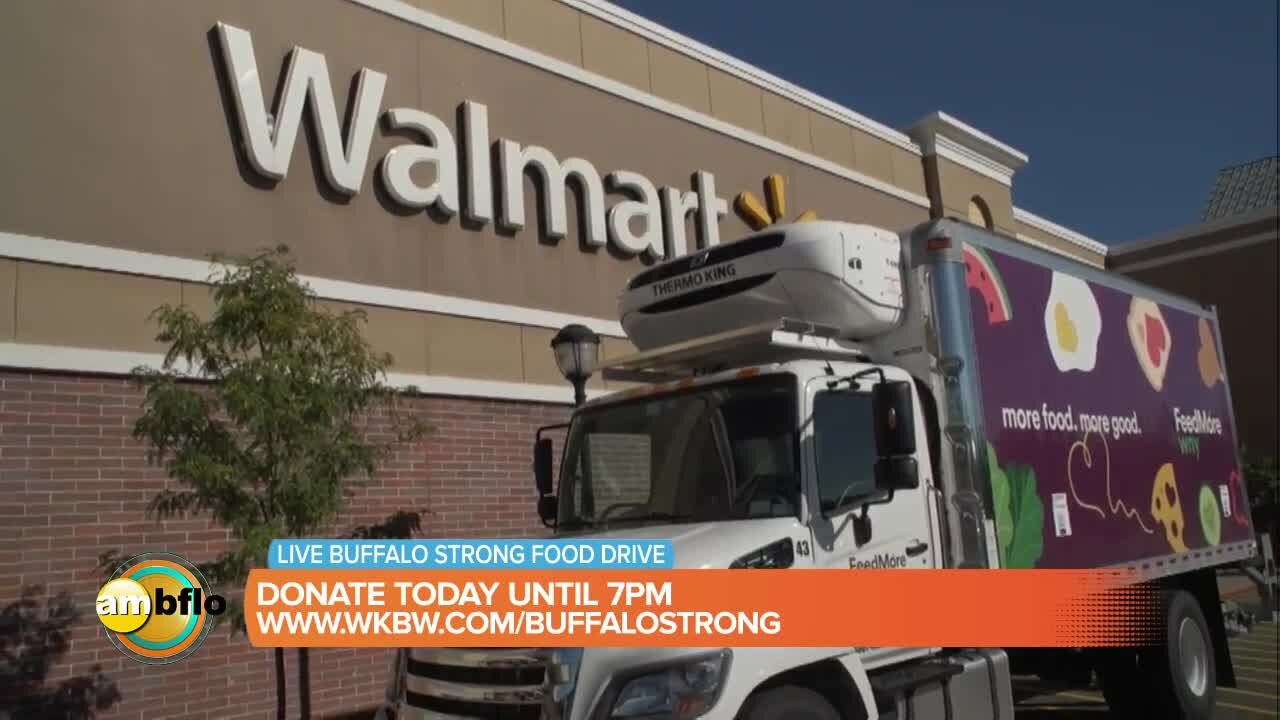 AM Buffalo live at Walmart for Buffalo Strong Back-to-School Food Drive for Feedmore WNY