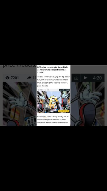 BTC Price Recovers to 3-Day Highs As New Whale Support #cryptomash #ytshorts #cryptonews