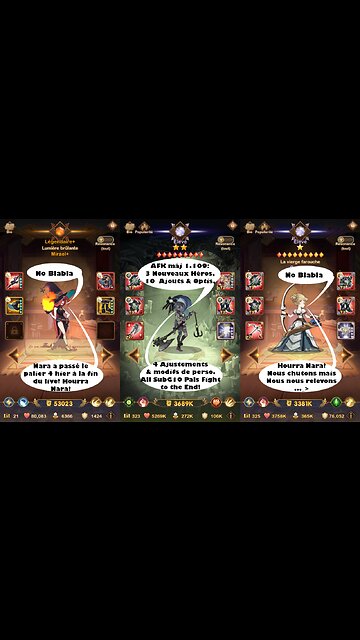 AFK Arena Txt MAJ 1.109 musique no blabla