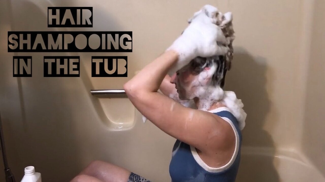 ASMR Hair Shampooing inside the Tub!