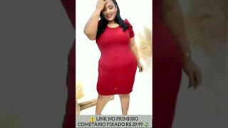 🛑 PLUS SIZE VESTIDO MIDI COM MANGA PRINCESA BUFANTE MODA FEMININO