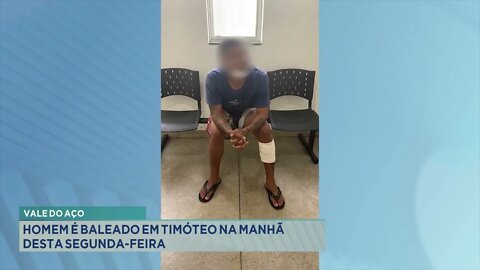 Vale do Aço: Homem é baleado em Timóteo na manhã desta segunda-feira