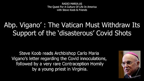 The Vatican Must Remove its Support of the 'disastrous' Covid Shot