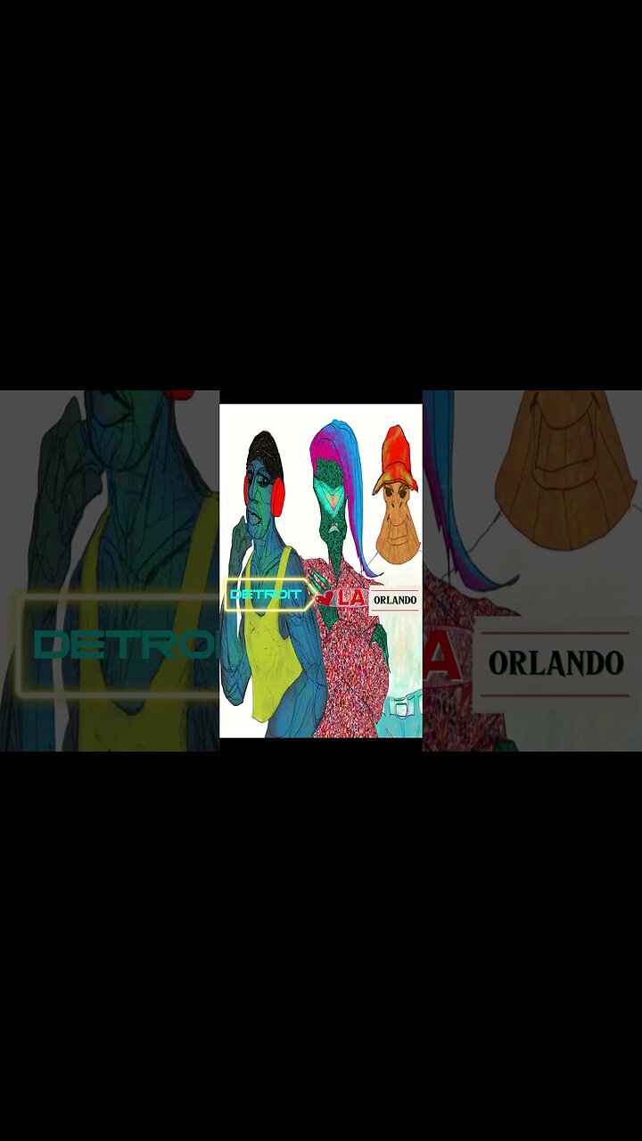 Detroit,LA,And Florida As People#arttimelapse