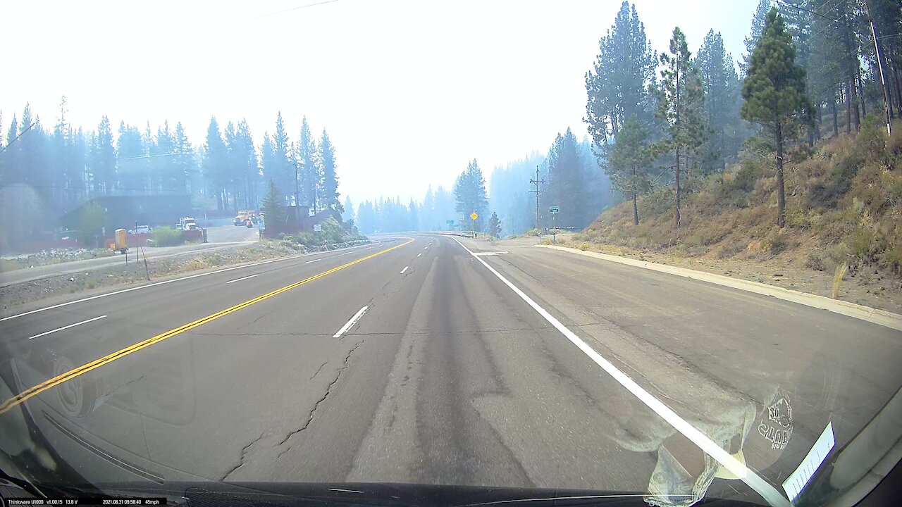 Insane WILDFIRE @ Lake Tahoe August 31st 2021