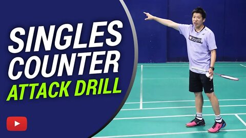 Badminton Singles Counter Drill featuring Coach Efendi Wijaya (Subtitle Indonesia)
