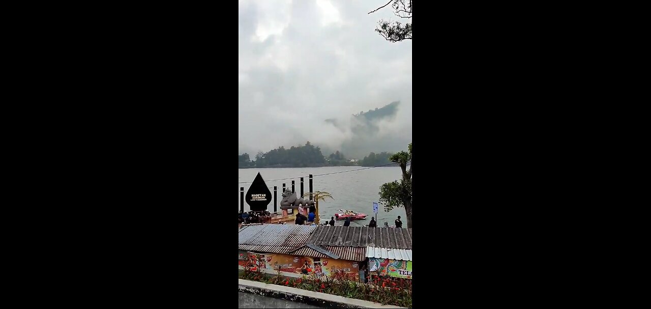 The beauty of the tourist attraction of telaga Sarangan , Magetan, East Java, Indonesia