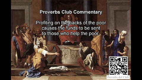 Extracting Wealth From The Poor Is Counter-Productive - Proverbs 28:8