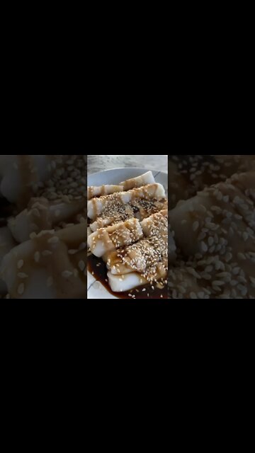 Make Cantonese Street Food at Home!! Cheung Fun (Steamed Rice Noodles) 肠粉 #shorts