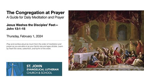 Jesus Washes the Disciples’ Feet—John 13:1-15