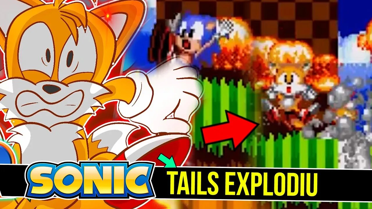 Sonic 2 com Tails Explodindo - Sonic 2 Tails Explosion #shorts