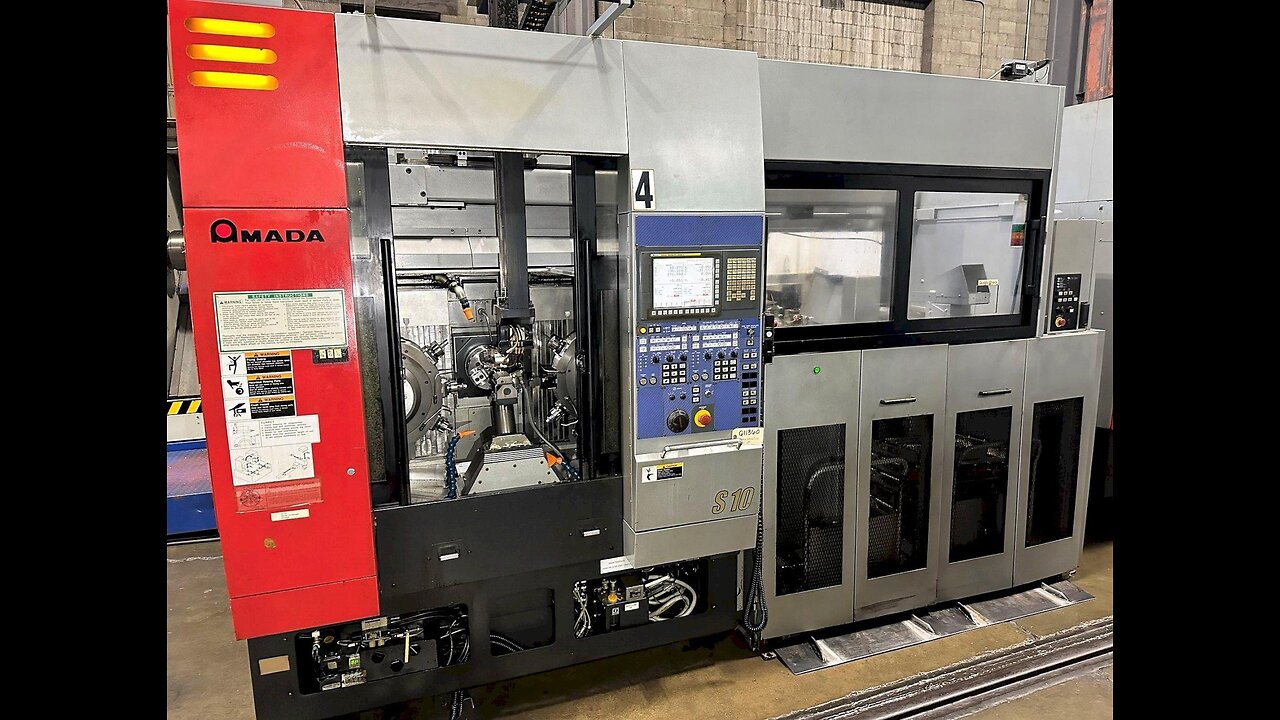 Amada S-10 CNC lathe Demo Video