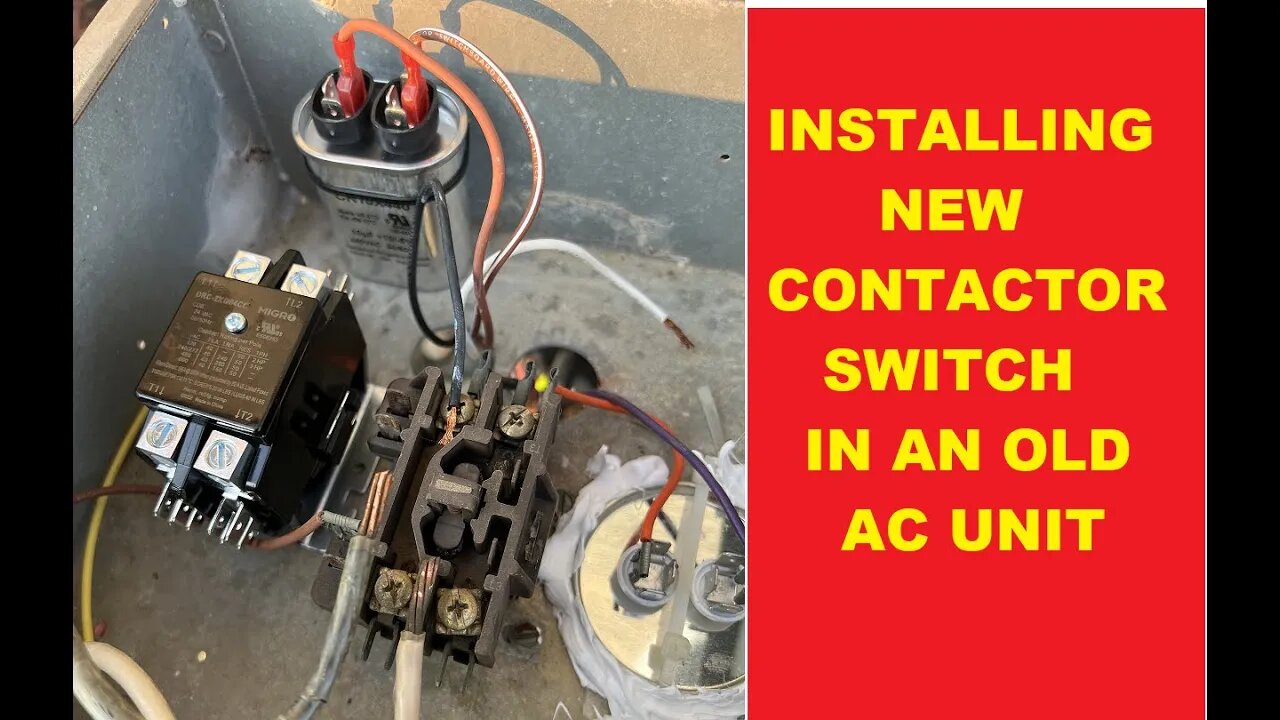 Installing A New Contactor Switch In An Older AC Unit - Backyard HVAC Repair