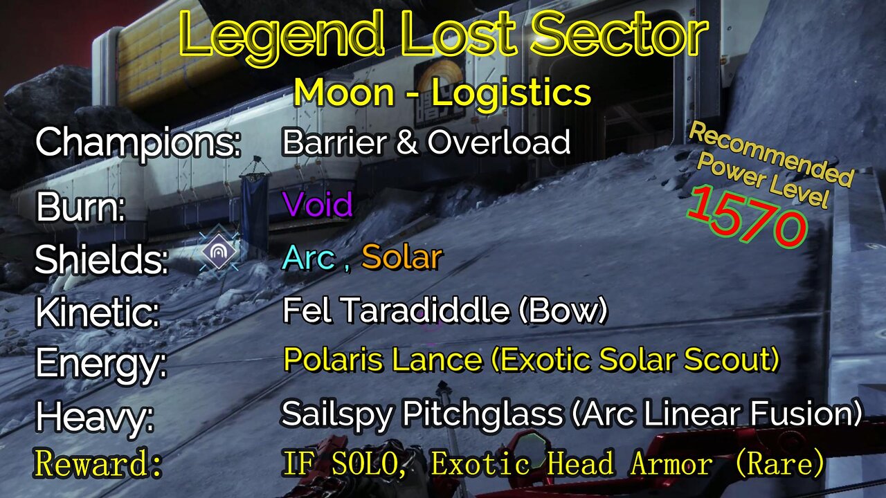 Destiny 2 Legend Lost Sector: Moon - K1 Logistics on my Warlock 12-5-22