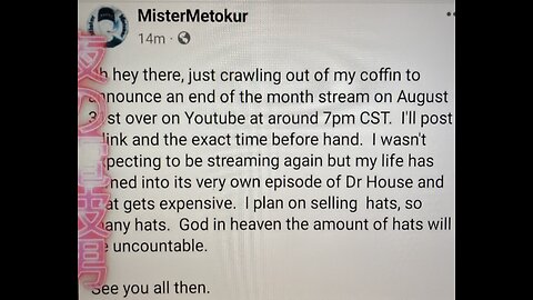 Mersh bragging about being right about Mr. Metokur.