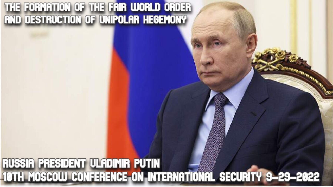 Putin Announces Formation of The Fair World Order & Destruction of Unipolar Hegemony!