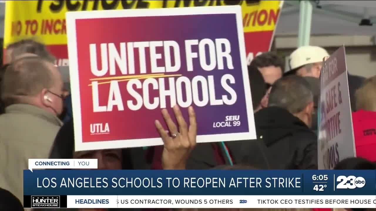 Los Angeles school strike ends with no agreement reached