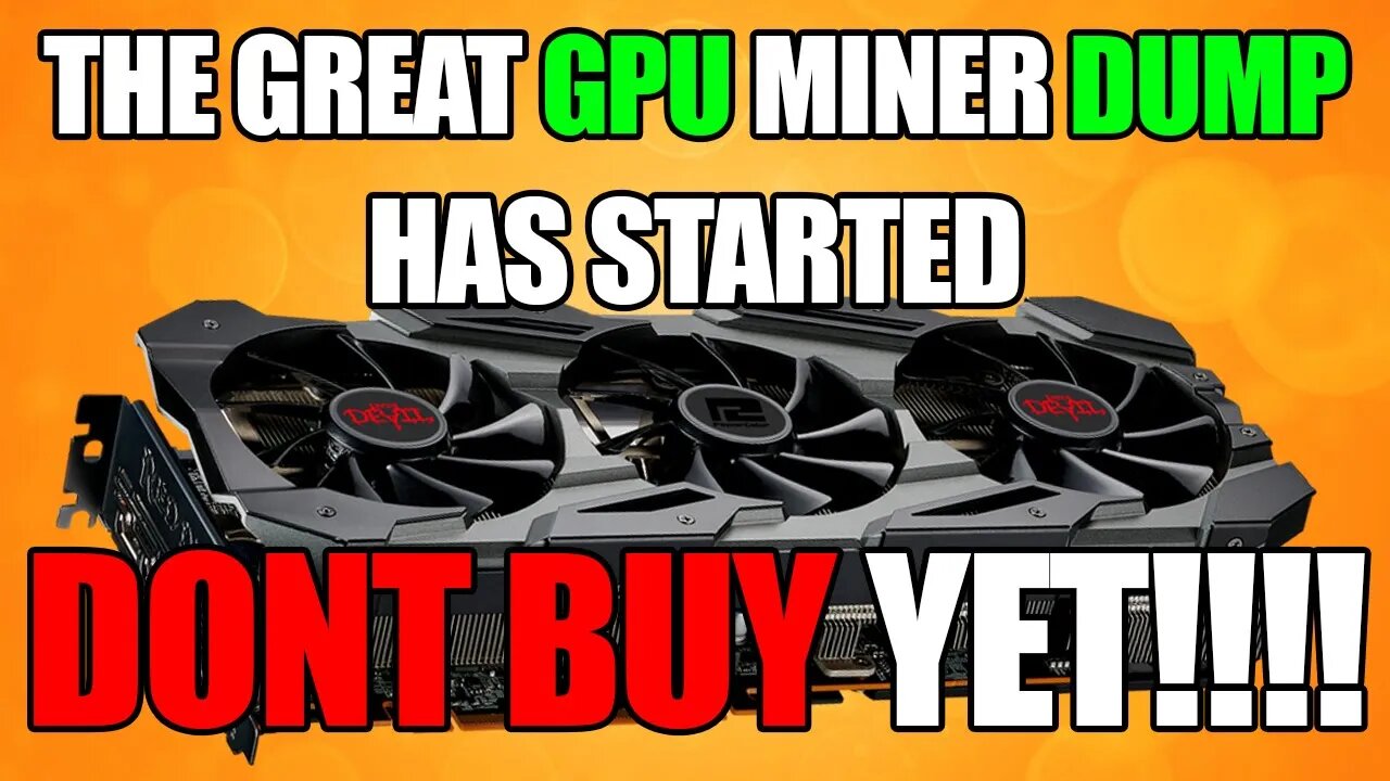 Crypto Miners Are Dumping GPUs!!!