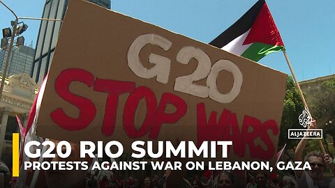 Brazil: Protestors near G20 summit demand immediate ceasefire in Gaza and Lebanon