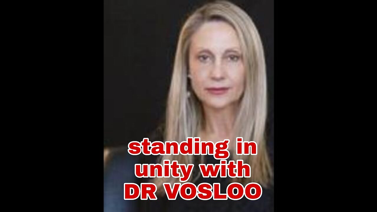 WE STAND WITH Dr Susan Vosloo