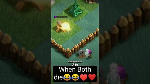 When both die😂♥️❤️. #coc #game #online #multiplayer #new #