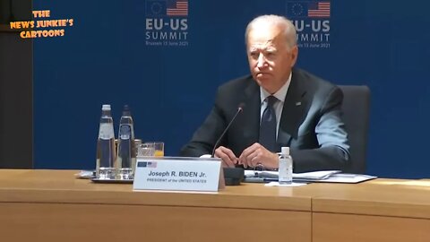 Biden tells his classic stories, this time at his first EU-US summit in Brussels.