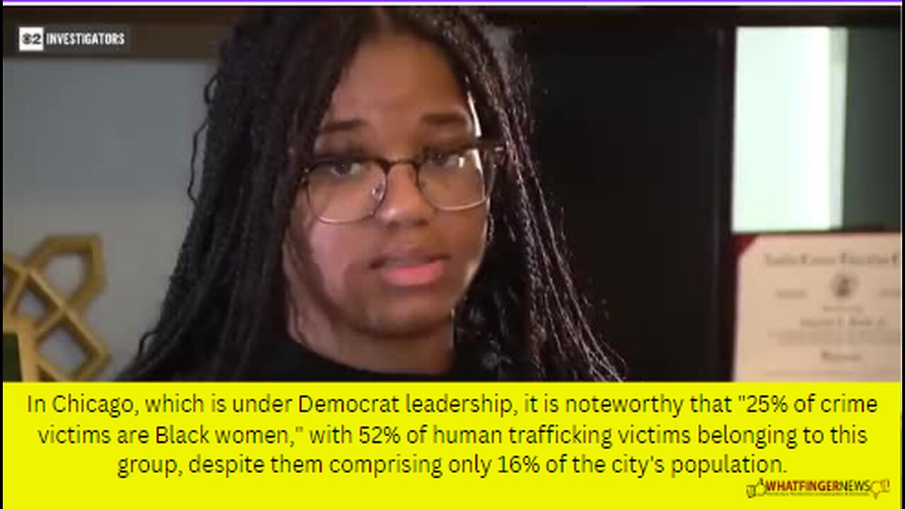 In Chicago, which is under Democrat leadership, it is noteworthy that "25% of crime victims