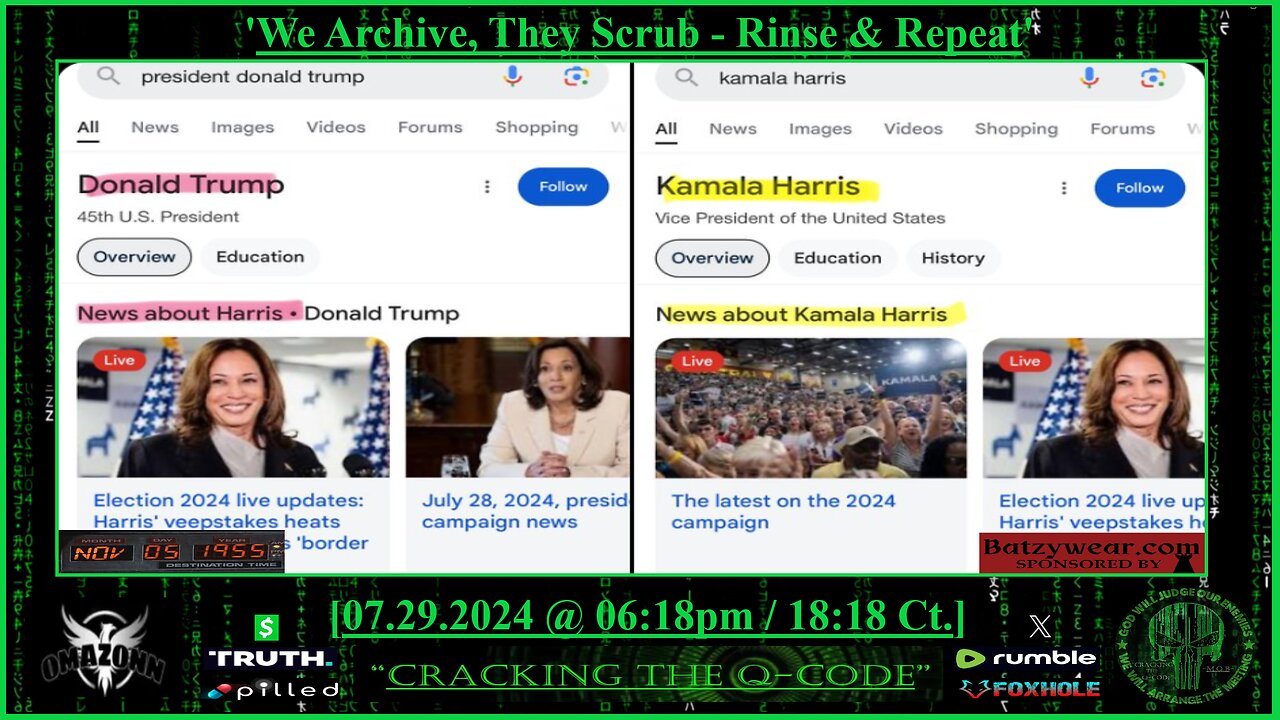 "CRACKING THE Q-CODE" - 'We Archive, They Scrub - Rinse & Repeat'