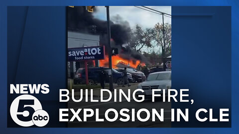 Firefighters respond to explosion and building fire in Cleveland