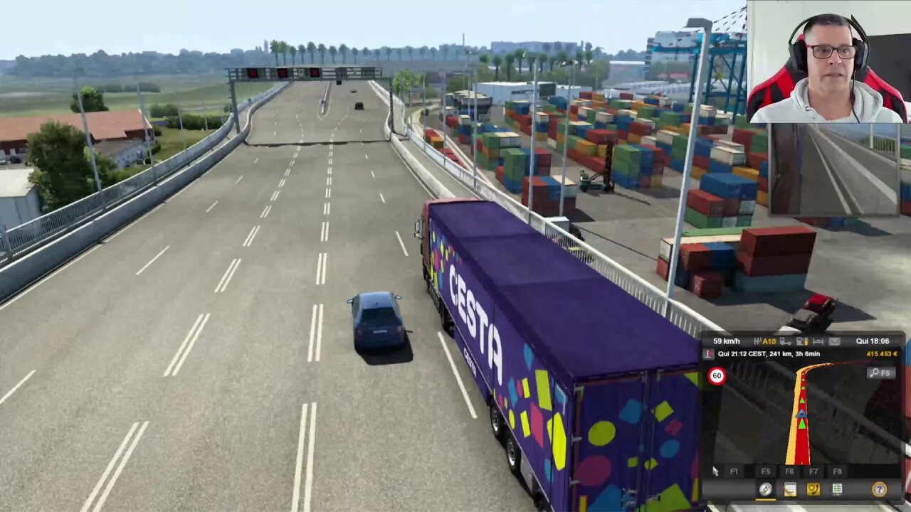 EURO TRUCK SIMULATOR 2 IBERIA DLC #12 22 TONELADAS DE PALETES VAZIS PARA FARO COM FUJIDA A OLHÃO