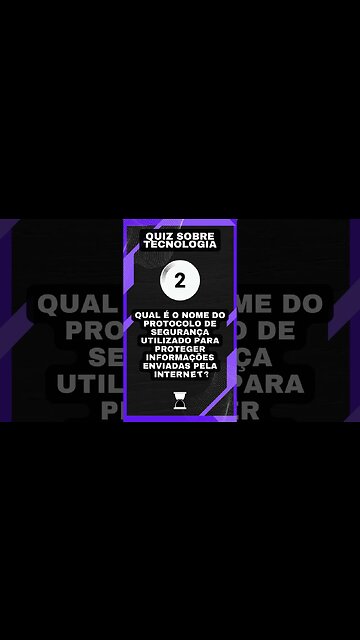 Quiz sobre tecnologia #43: Protocolo de segurança de informações pela Internet